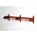 Wooden Mallet 73 3/4" Double Hat & Coat Rack w/ Chrome Bar - Mahogany 72DCRMH